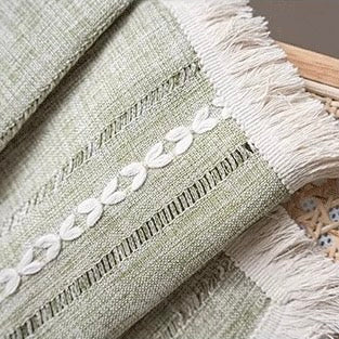 【オーダー可】レトロ綿麻刺繍カーテン