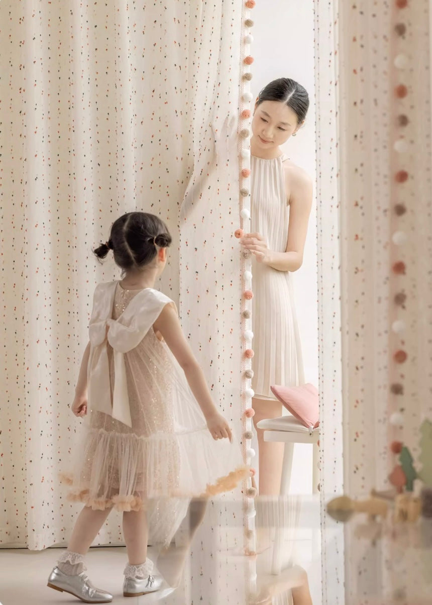 【オーダー可】レインボーラムネレースカーテン