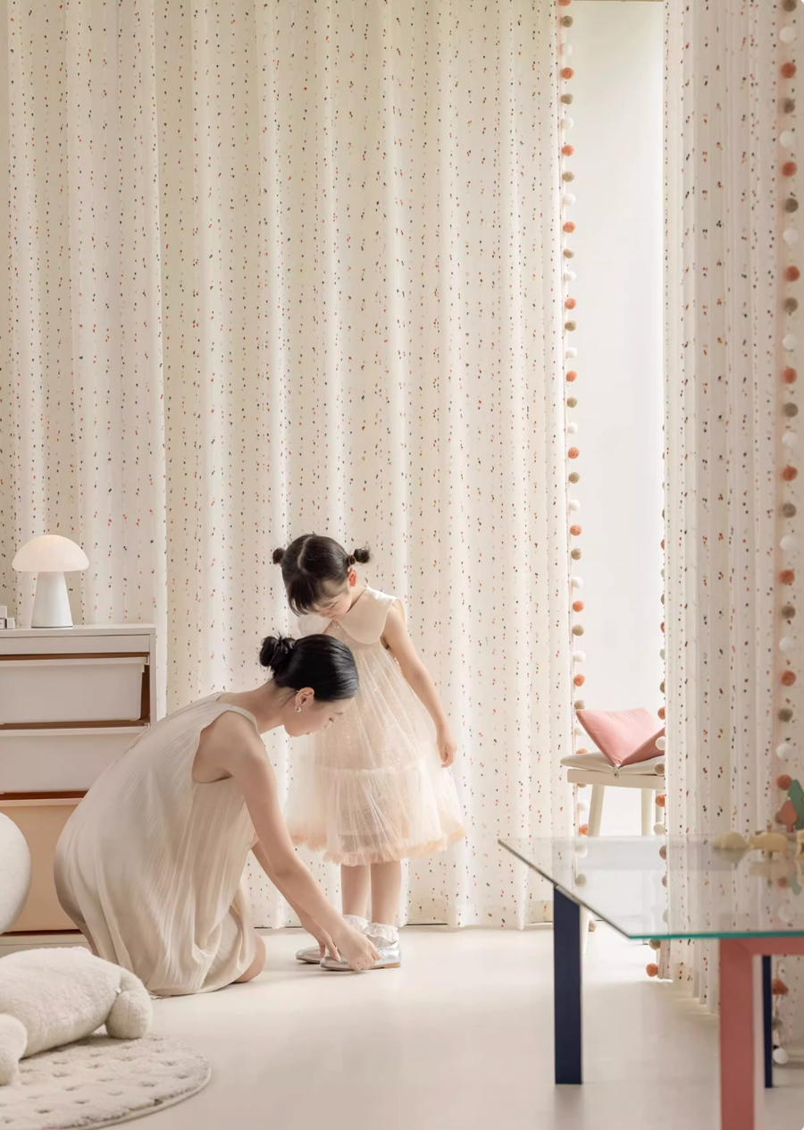 【オーダー可】レインボーラムネレースカーテン