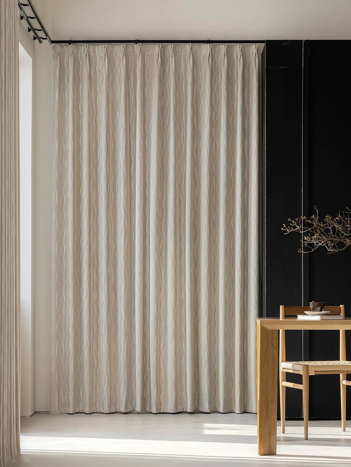 【オーダー可】シェニール水波織遮光カーテン
