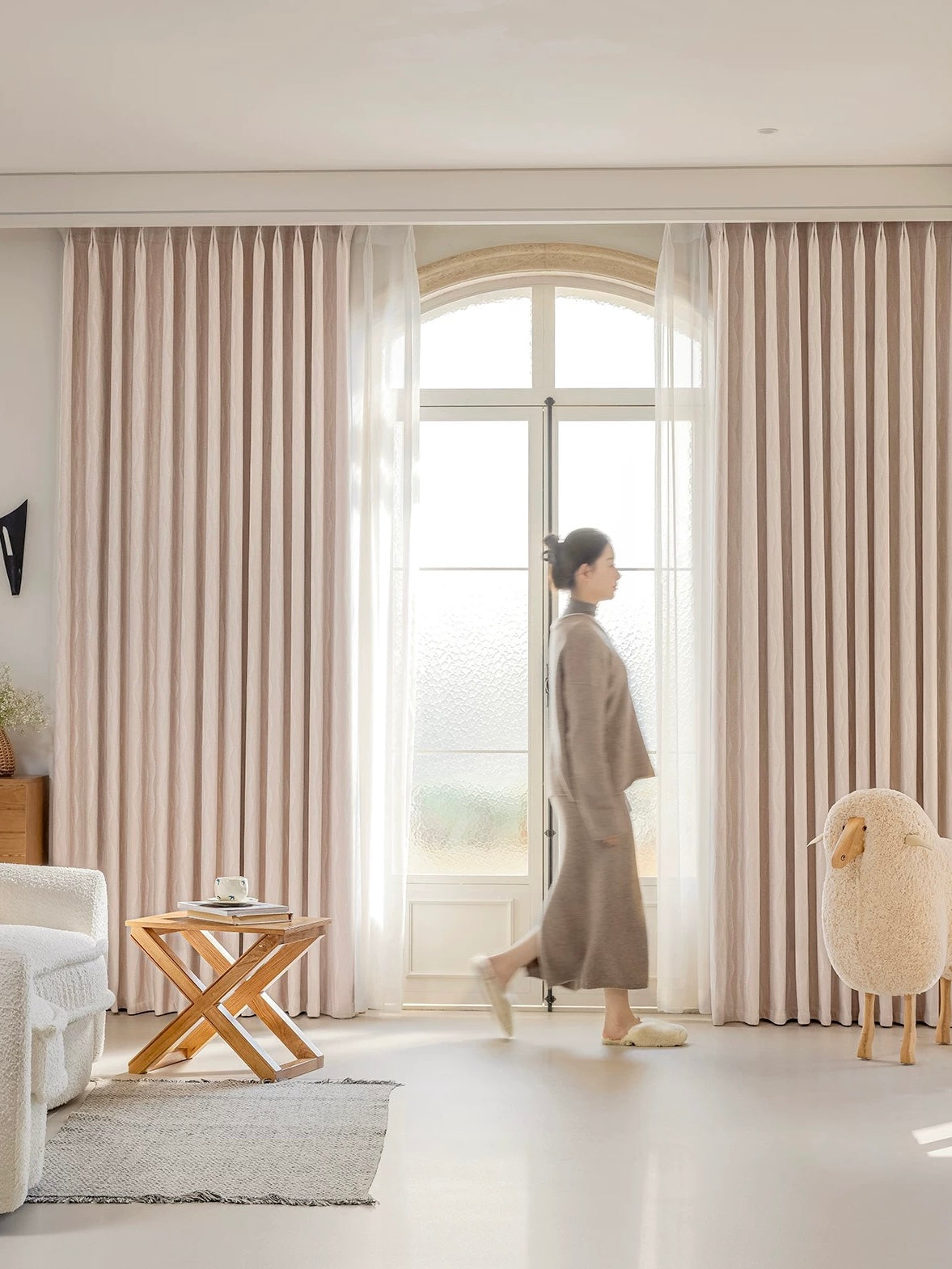 【オーダー可】シェニール水波織遮光カーテン