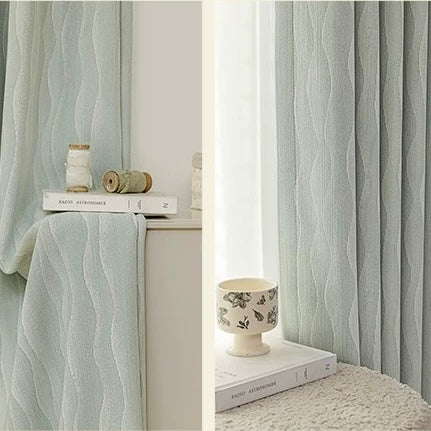 【オーダー可】シェニール水波織遮光カーテン