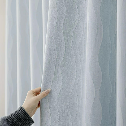 【オーダー可】シェニール水波織遮光カーテン