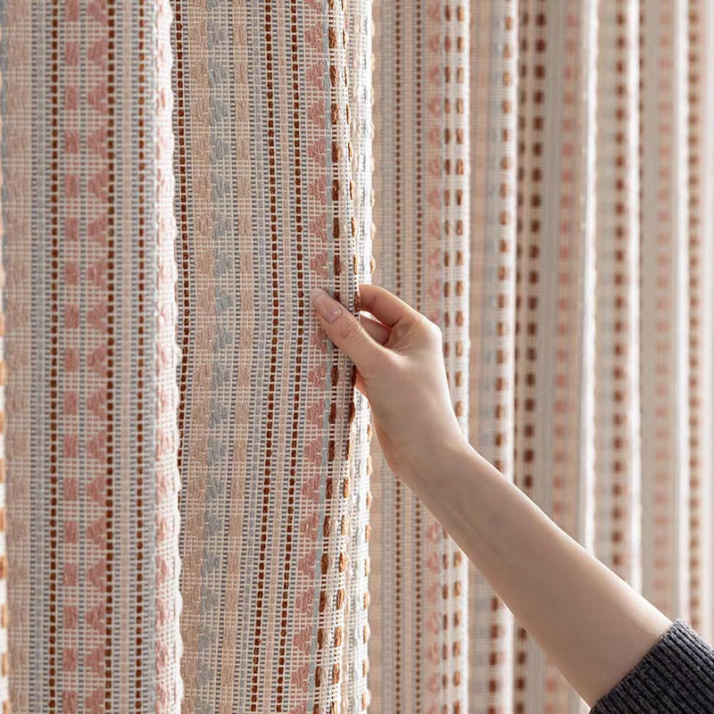 【オーダー可】フェアアイル柄ドーパミンカーテン