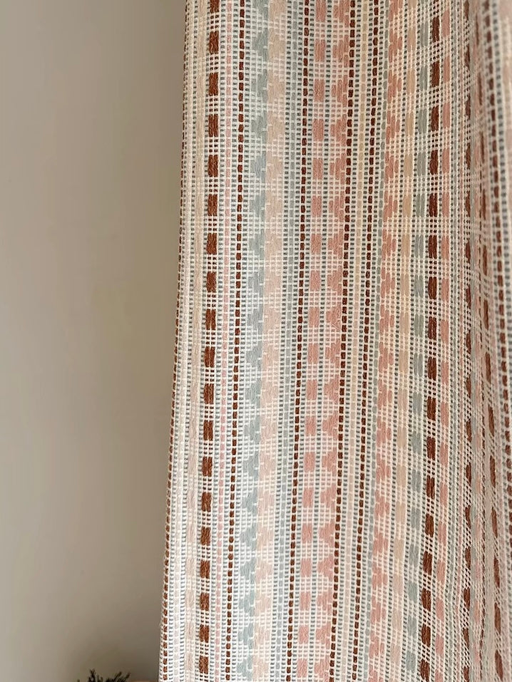 【オーダー可】フェアアイル柄ドーパミンカーテン