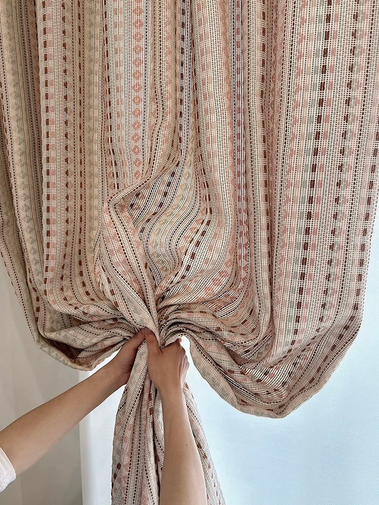 【オーダー可】フェアアイル柄ドーパミンカーテン