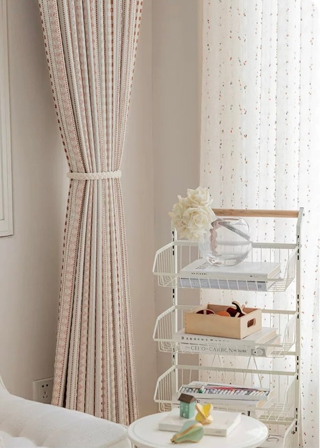 【オーダー可】フェアアイル柄ドーパミンカーテン