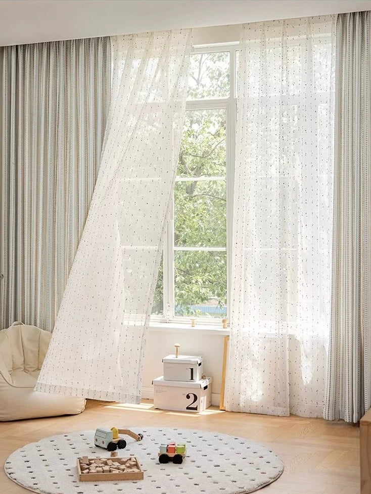 【オーダー可】フェアアイル柄ドーパミンカーテン