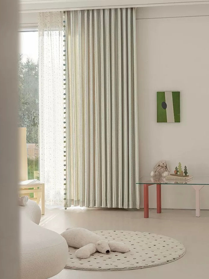 【オーダー可】フェアアイル柄ドーパミンカーテン