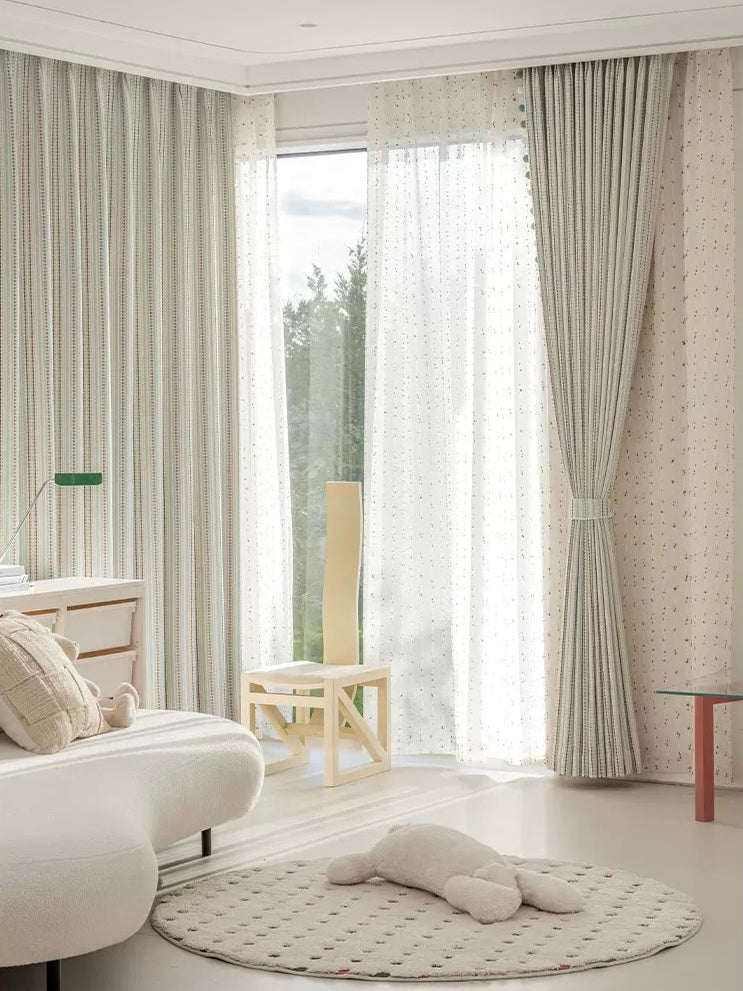 【オーダー可】フェアアイル柄ドーパミンカーテン