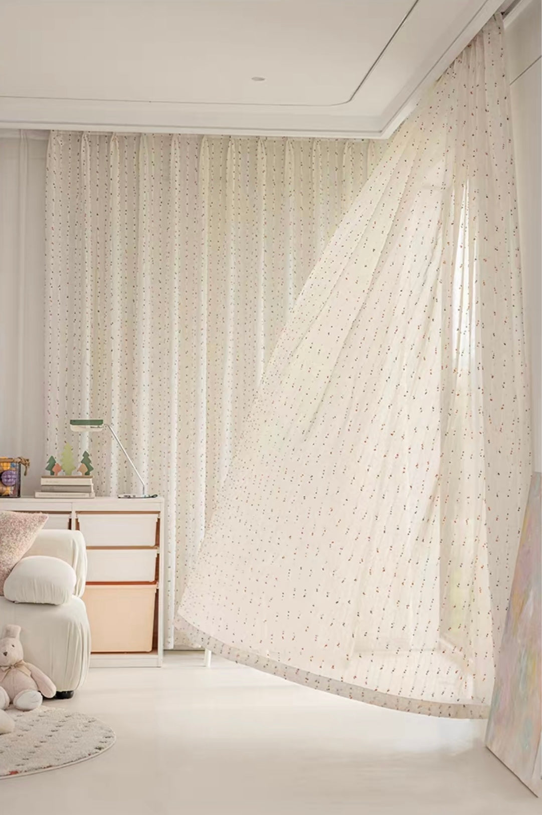 【オーダー可】レインボーラムネレースカーテン