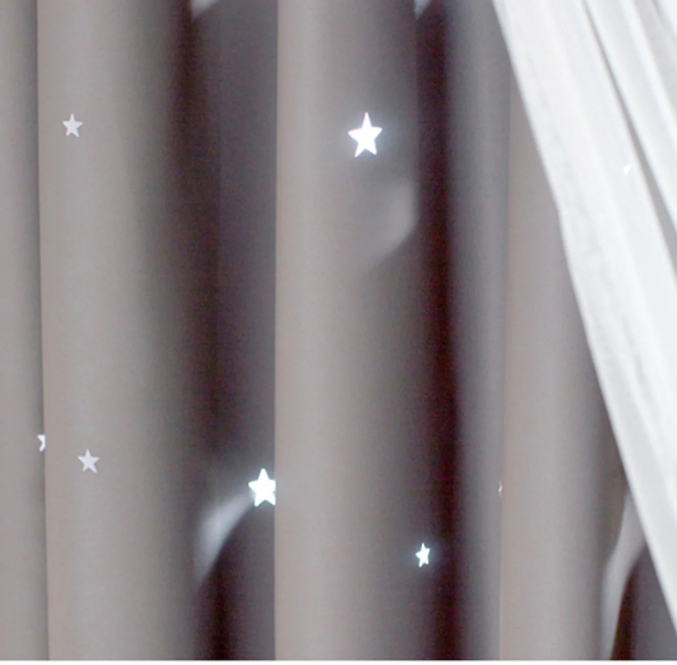【オーダー可】透かし彫り星柄の二重カーテン