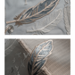 【オーダー可】羽根柄刺繍レースカーテン